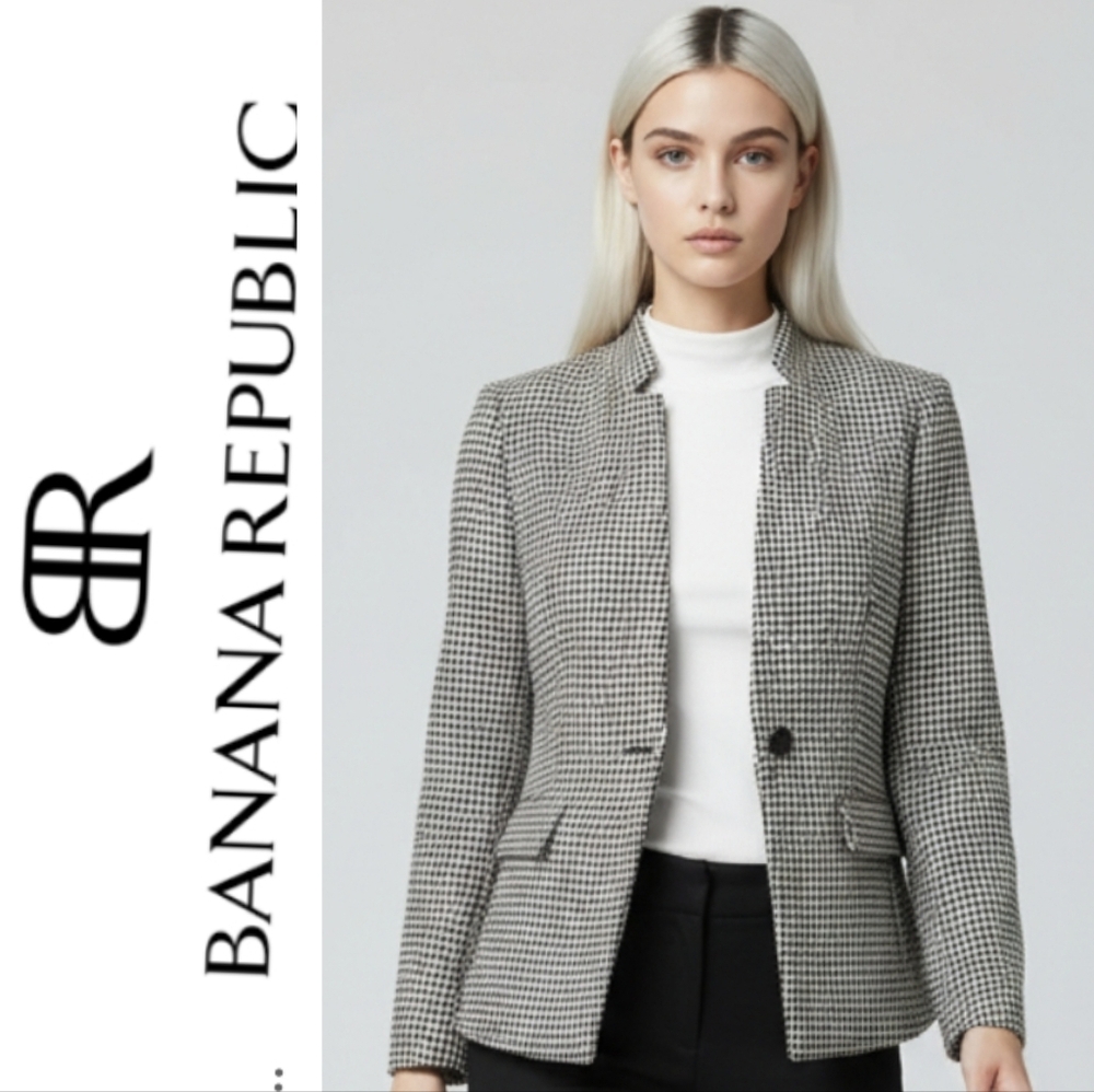 Banana Republic Houndstooth Blazer Jacket